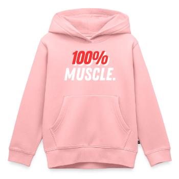 100% musculaire. - Sweat Premium à capuche enfant bio - rose - Devant - AI Model Kid Female (0cm)