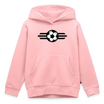 soccerball ribbon / soccer ribbon 2c - Sweat Premium à capuche enfant bio - rose - Devant - AI Model Kid Female (0cm)