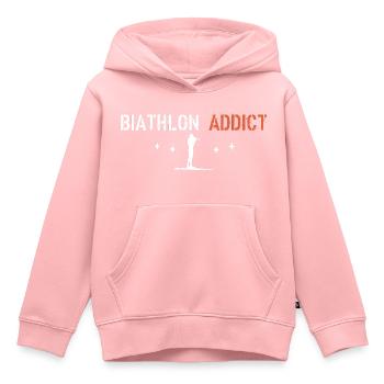 Biathlon-Süchtiger - Kinder Premium Organic Hoodie - Rosa - Vorne - AI Model Kid Female (0cm)