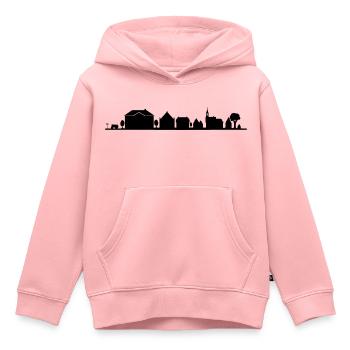 Votre village - votre horizon - Sweat Premium à capuche enfant bio - rose - Devant - AI Model Kid Female (0cm)
