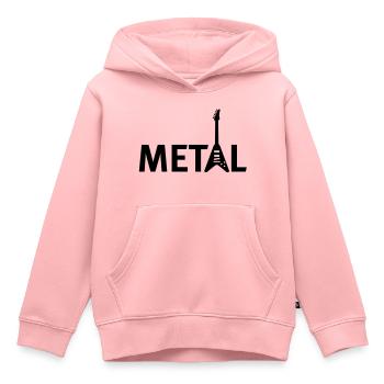 metal - Sweat Premium à capuche enfant bio - rose - Devant - AI Model Kid Female (0cm)