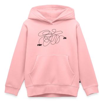 Départ Destination Voyage 1c - Sweat Premium à capuche enfant bio - rose - Devant - AI Model Kid Female (0cm)