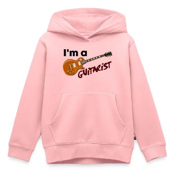 Musiker - ich bin ein Gitarrist - ich bin ein Gitarrist - Kinder Premium Organic Hoodie - Rosa - Vorne - AI Model Kid Female (0cm)