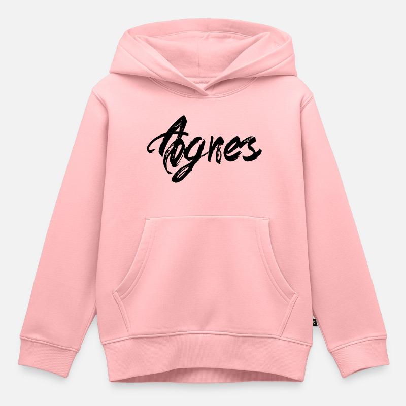 Agnès - Sweat Premium à capuche enfant bio - rose