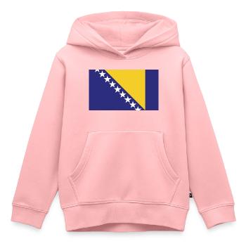 Bosnien H Flagge Bosna - Kinder Premium Organic Hoodie - Rosa - Vorne - AI Model Kid Female (0cm)