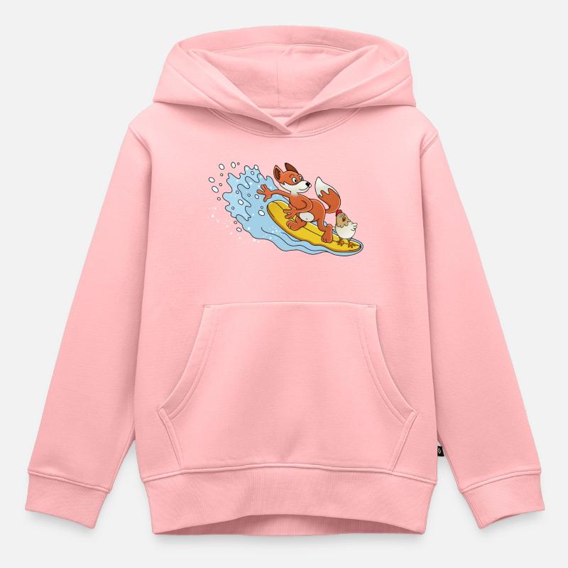 KOT ET GOUPI - Sweat Premium à capuche enfant bio - rose
