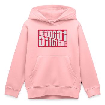 Binary Code Program Language - Kids Premium Organic Hoodie - rose - Front - AI Model Kid Female (0cm)