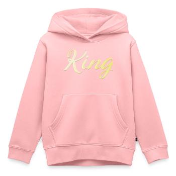 König - Kinder Premium Organic Hoodie - Rosa - Vorne - AI Model Kid Female (0cm)