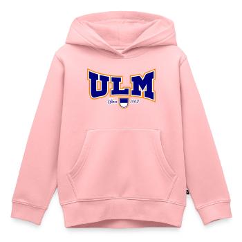 ULM - Kinder Premium Organic Hoodie - Rosa - Vorne - AI Model Kid Female (0cm)