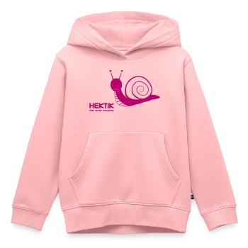 Hektik kein guter Begleiter - Kinder Premium Organic Hoodie - Rosa - Vorne - AI Model Kid Female (0cm)