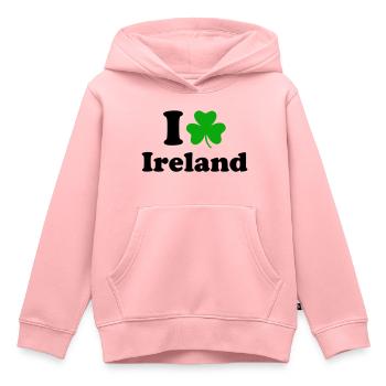 Ireland - Irland - Kinder Premium Organic Hoodie - Rosa - Vorne - AI Model Kid Female (0cm)