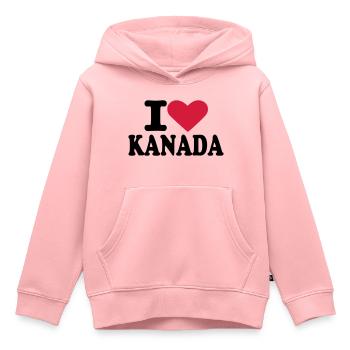 Kanada - Kinder Premium Organic Hoodie - Rosa - Vorne - AI Model Kid Female (0cm)