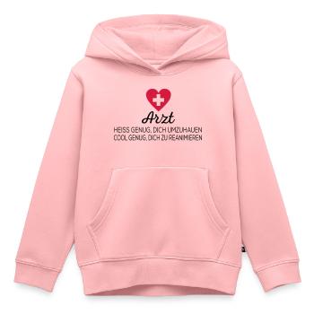 Arzt - Kinder Premium Organic Hoodie - Rosa - Vorne - AI Model Kid Female (0cm)