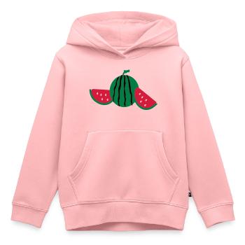 Wassermelone Obst - Kinder Premium Organic Hoodie - Rosa - Vorne - AI Model Kid Female (0cm)