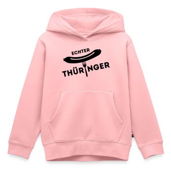 Echter Thüringer - Bratwurst Gabel - Kinder Premium Organic Hoodie - Rosa - Vorne - AI Model Kid Female (0cm)