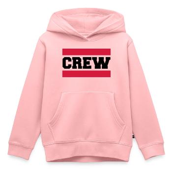 Crew - Sweat Premium à capuche enfant bio - rose - Devant - AI Model Kid Female (0cm)