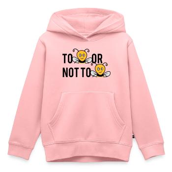 Être ou ne pas être des abeilles - Sweat Premium à capuche enfant bio - rose - Devant - AI Model Kid Female (0cm)