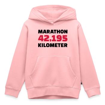 Marathon - Kids Premium Organic Hoodie - rose - Front - AI Model Kid Female (0cm)