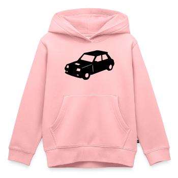 R5 voiture de course vintage retro - Sweat Premium à capuche enfant bio - rose - Devant - AI Model Kid Female (0cm)