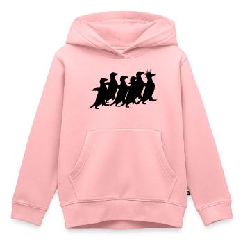 Pinguine Rudel - Kinder Premium Organic Hoodie - Rosa - Vorne - AI Model Kid Female (0cm)
