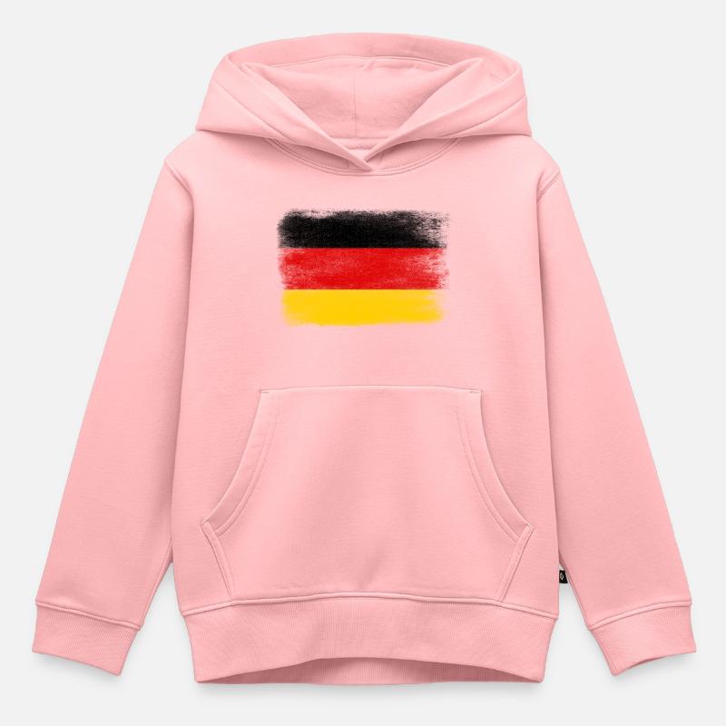 Drapeau Allemagne - Sweat Premium à capuche enfant bio - rose