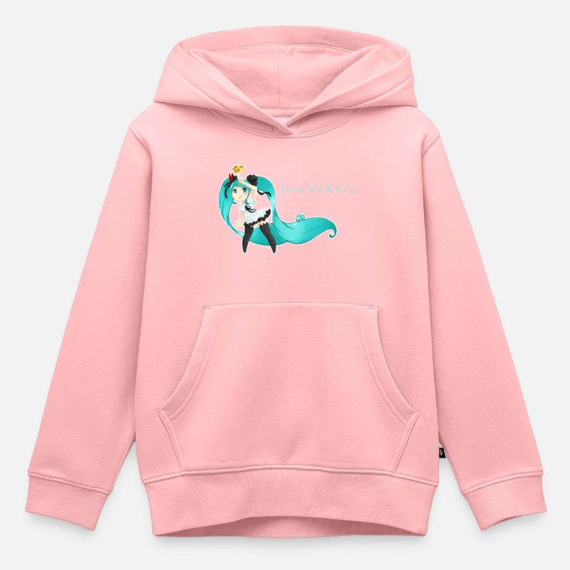 Le monde est à moi - Sweat Premium à capuche enfant bio - rose