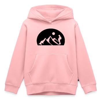 climbing - Kinder Premium Organic Hoodie - Rosa - Vorne - AI Model Kid Female (0cm)