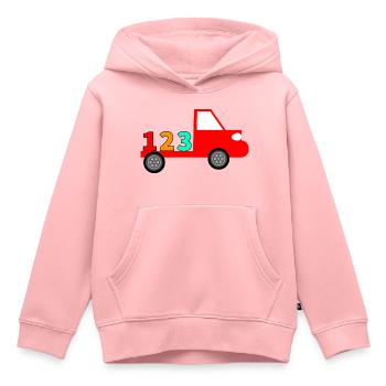 Truck - Kinder Premium Organic Hoodie - Rosa - Vorne - AI Model Kid Female (0cm)