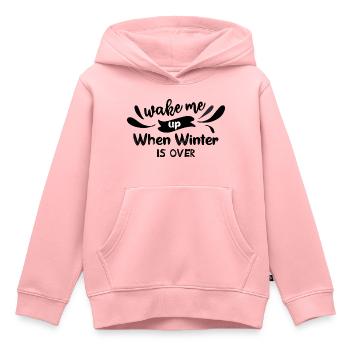 Wecke mich auf, wenn der Winter vorbei ist - Kinder Premium Organic Hoodie - Rosa - Vorne - AI Model Kid Female (0cm)