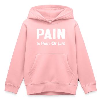 Schmerz ist Teil des Lebens - Kinder Premium Organic Hoodie - Rosa - Vorne - AI Model Kid Female (0cm)