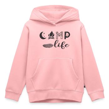 Camp live - Kids Premium Organic Hoodie - rose - Front - AI Model Kid Female (0cm)