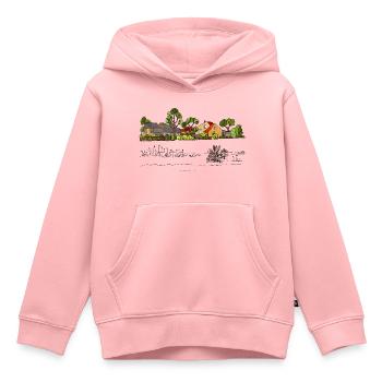 Paysage rural - Sweat Premium à capuche enfant bio - rose - Devant - AI Model Kid Female (0cm)