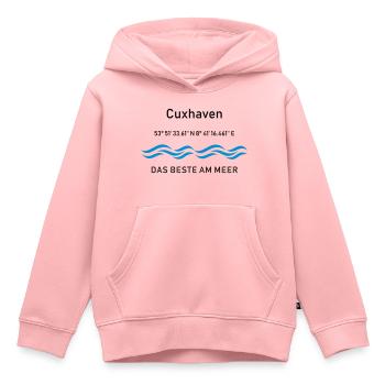 Cuxhaven - das beste am Meer - Kinder Premium Organic Hoodie - Rosa - Vorne - AI Model Kid Female (0cm)