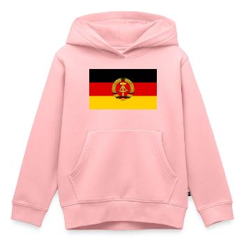 Drapeau de la RDA - Sweat Premium à capuche enfant bio - rose - Devant - AI Model Kid Female (0cm)