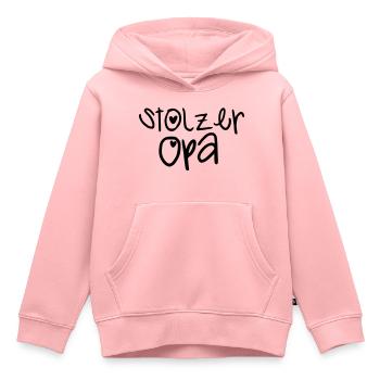 Stolzer Opa - Kinder Premium Organic Hoodie - Rosa - Vorne - AI Model Kid Female (0cm)