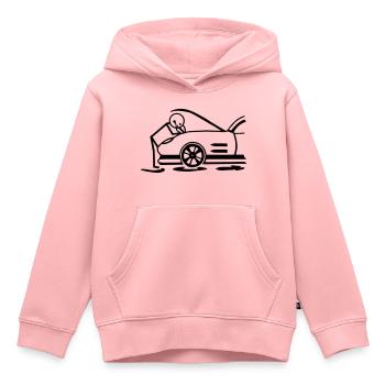 Kfz-Mechaniker - Kinder Premium Organic Hoodie - Rosa - Vorne - AI Model Kid Female (0cm)
