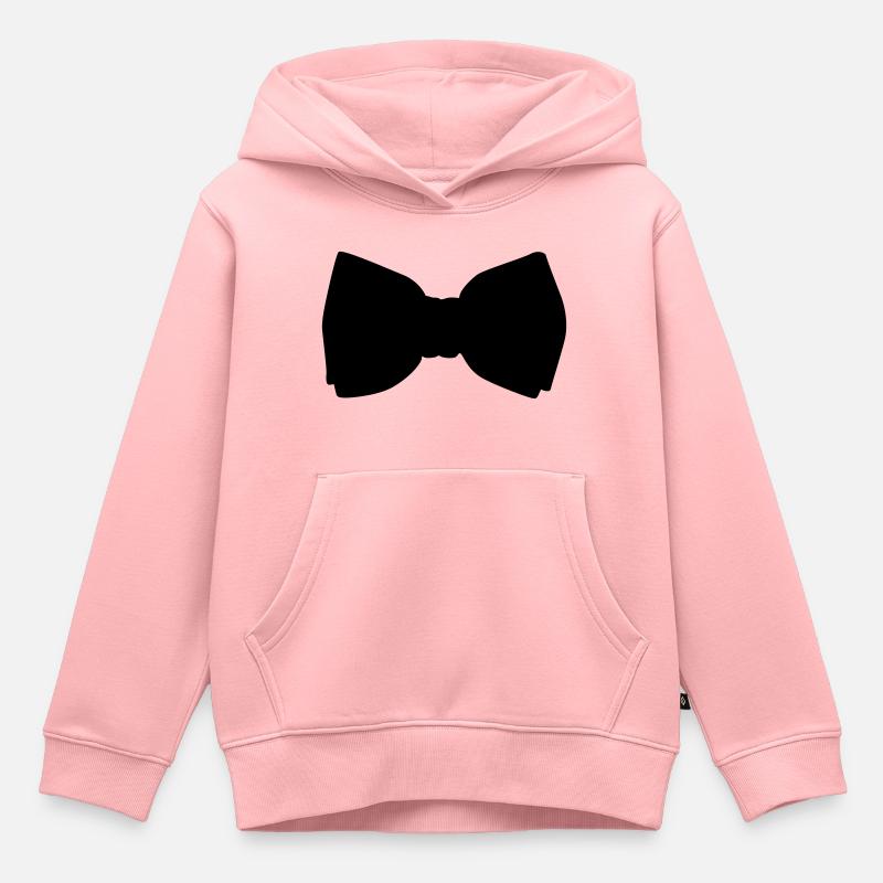 nœud papillon - Sweat Premium à capuche enfant bio - rose