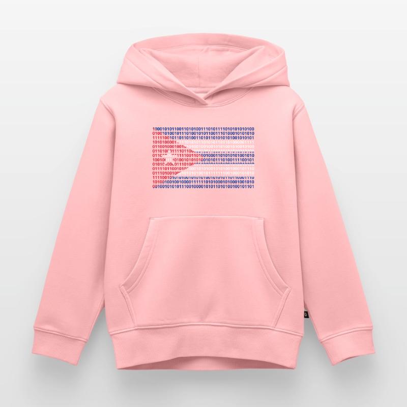 Cuba Flag Binary Code Bit Bytes Binary Computer Science PC Kids Premium Organic Hoodie