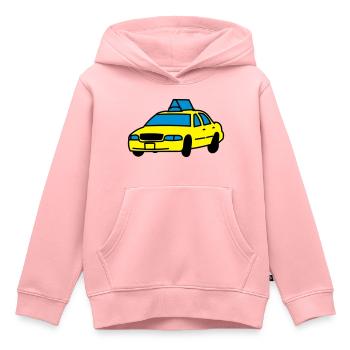 Taxi - Kinder Premium Organic Hoodie - Rosa - Vorne - AI Model Kid Female (0cm)