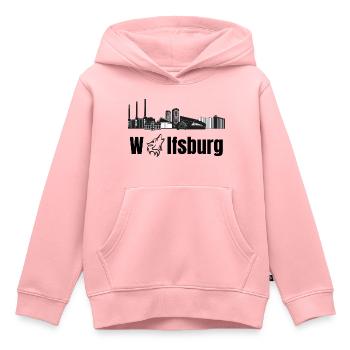 Wolfsburg Fanartikel Wolfsburg Skyline Wölfe Wolf - Kinder Premium Organic Hoodie - Rosa - Vorne - AI Model Kid Female (0cm)