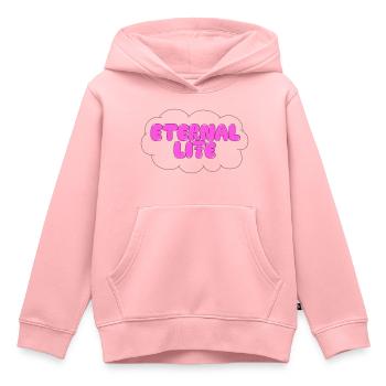 Eternal Life - Kids Premium Organic Hoodie - rose - Front - AI Model Kid Female (0cm)
