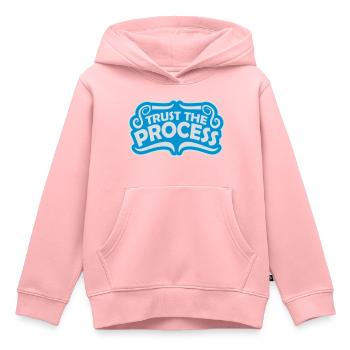 faire confiance au processus Devis - Sweat Premium à capuche enfant bio - rose - Devant - AI Model Kid Female (0cm)