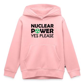 L’énergie nucléaire, oui s’il vous plaît, oui à l’énergie nucléaire - Sweat Premium à capuche enfant bio - rose - Devant - AI Model Kid Female (0cm)