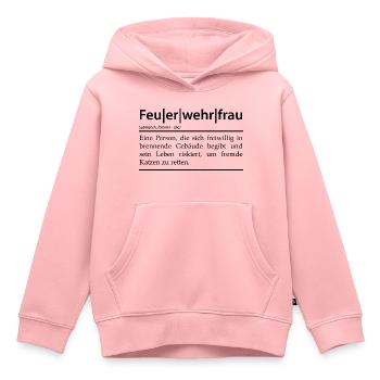 Definition Feuerwehrfrau - Kinder Premium Organic Hoodie - Rosa - Vorne - AI Model Kid Female (0cm)