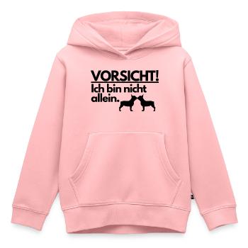 VORSICHT! - Kinder Premium Organic Hoodie - Rosa - Vorne - AI Model Kid Female (0cm)