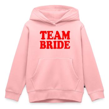 Équipe de la mariée - Sweat Premium à capuche enfant bio - rose - Devant - AI Model Kid Female (0cm)