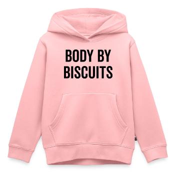 Körper von Biscuits - Kinder Premium Organic Hoodie - Rosa - Vorne - AI Model Kid Female (0cm)
