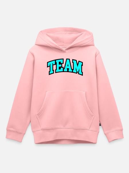 Team Schriftzug - Kinder Premium Organic Hoodie - Rosa