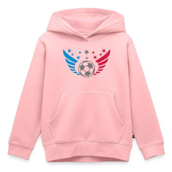Fussball Fluegel Frankreich La France 3c Fußball - Kinder Premium Organic Hoodie - Rosa - Vorne - AI Model Kid Female (0cm)