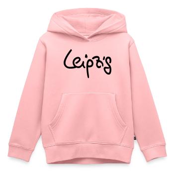 Leipzig - Kinder Premium Organic Hoodie - Rosa - Vorne - AI Model Kid Female (0cm)